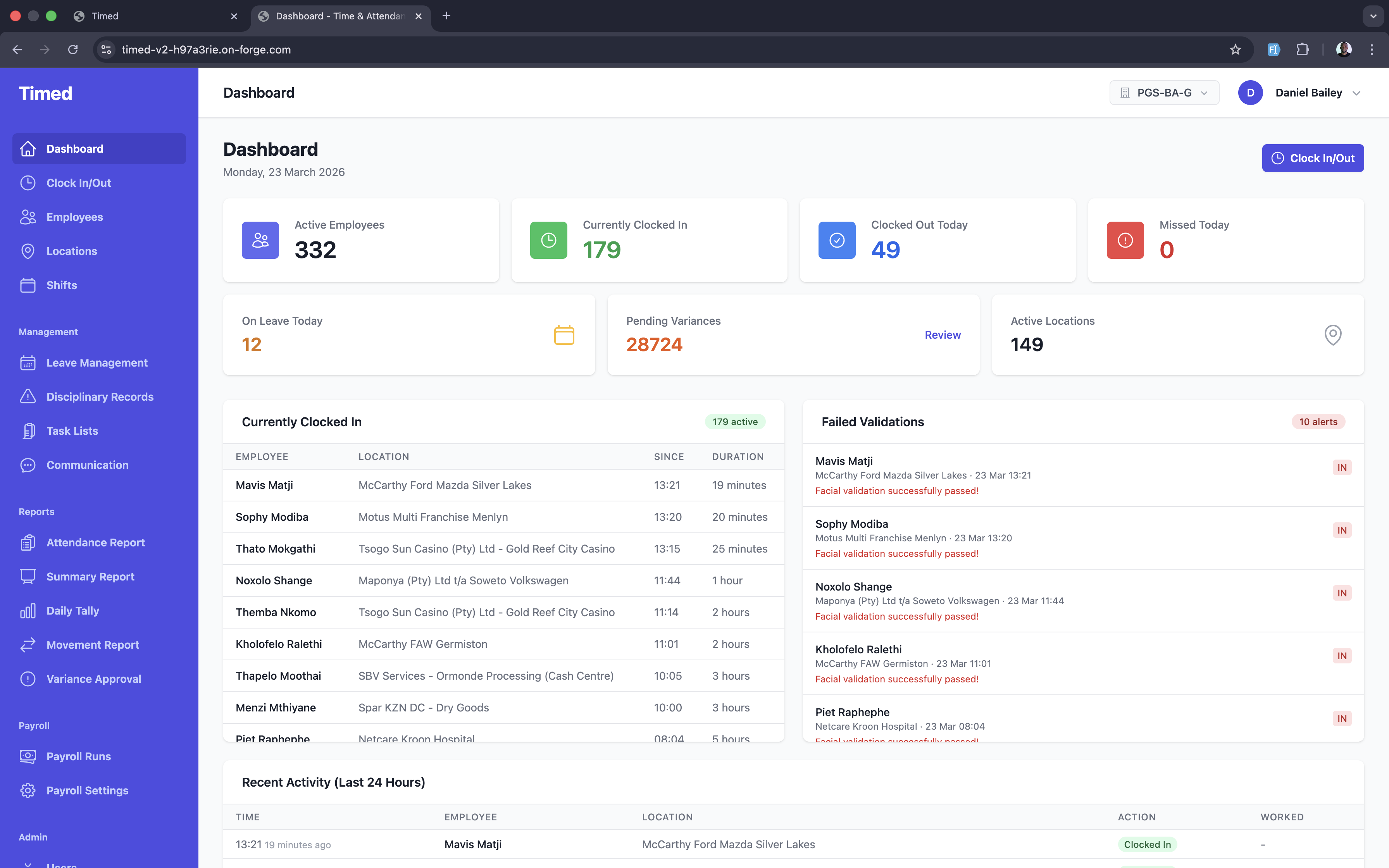 New dashboard